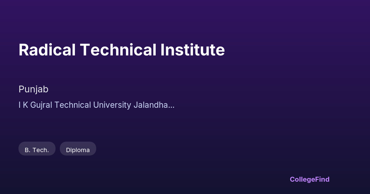 radical technical institute