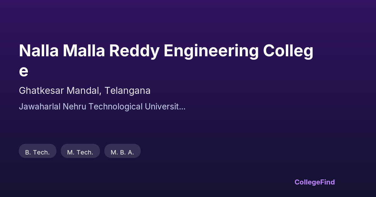nalla malla reddy engineering college