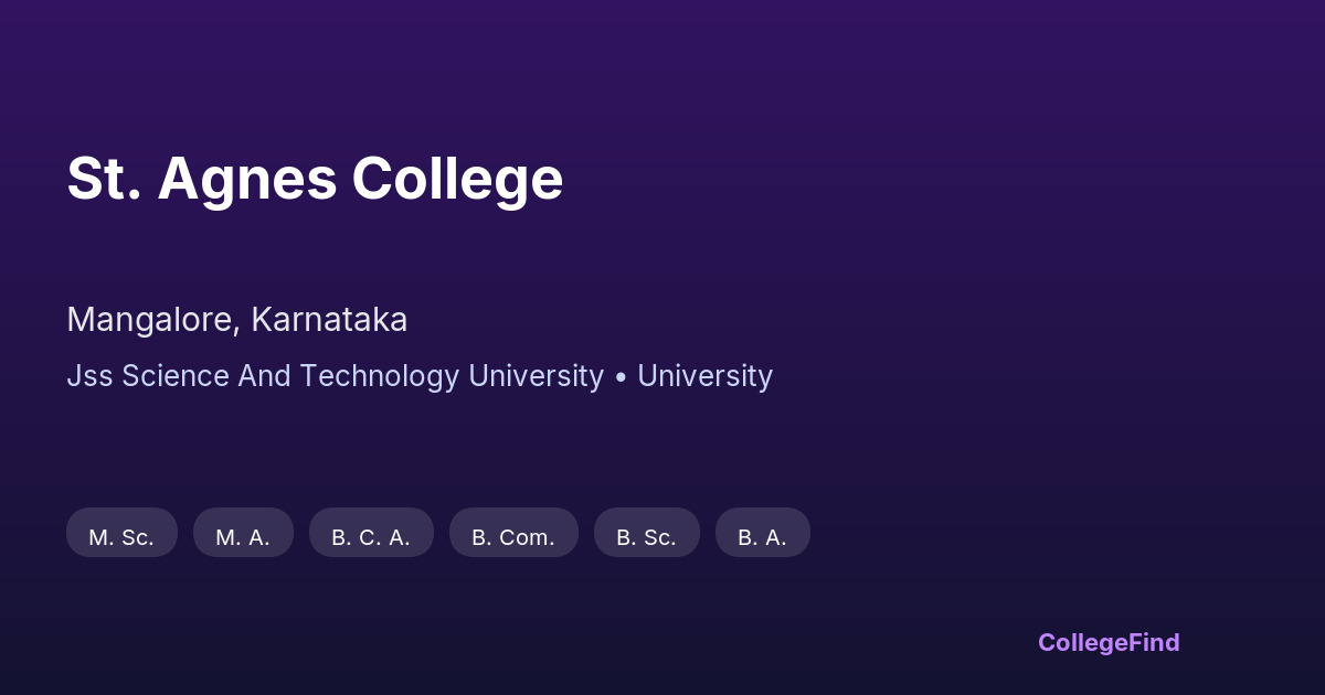 st. agnes college