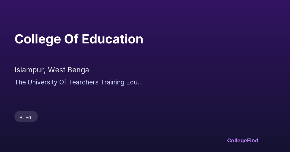 college of education