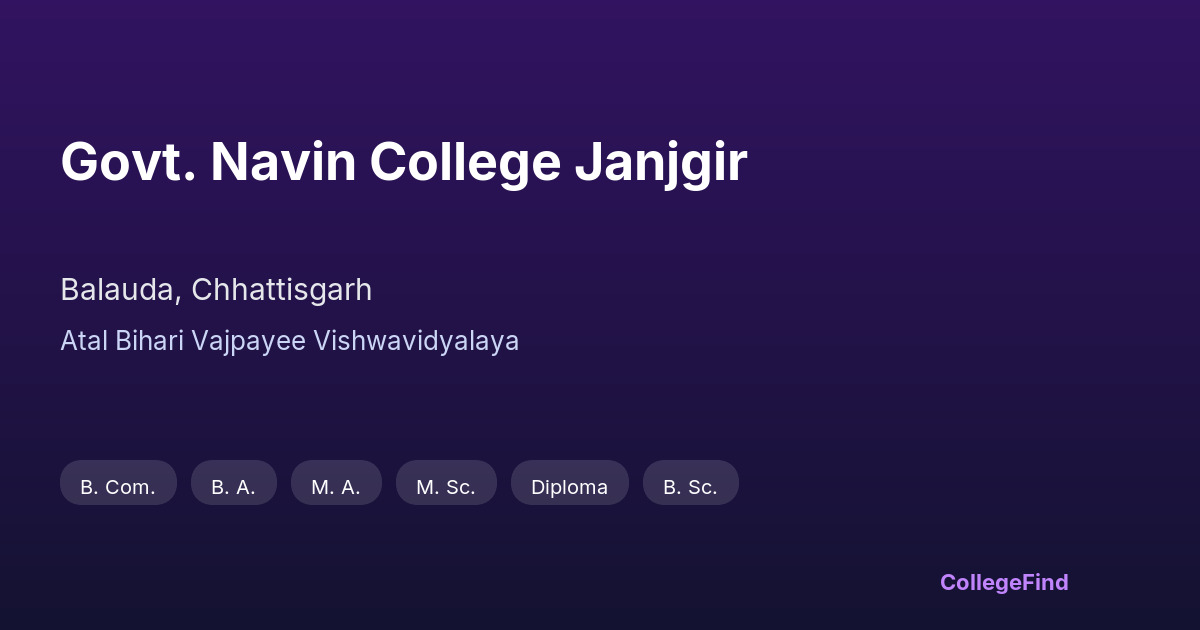 govt. navin college janjgir
