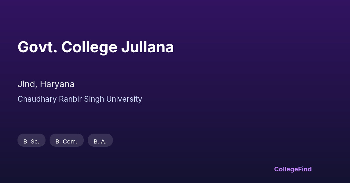 govt. college jullana