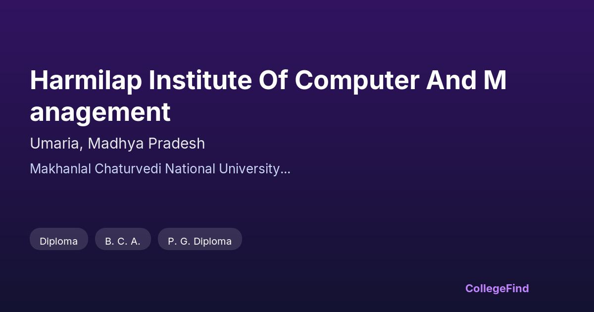 harmilap institute of computer and management