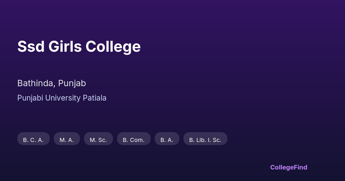 ssd girls college
