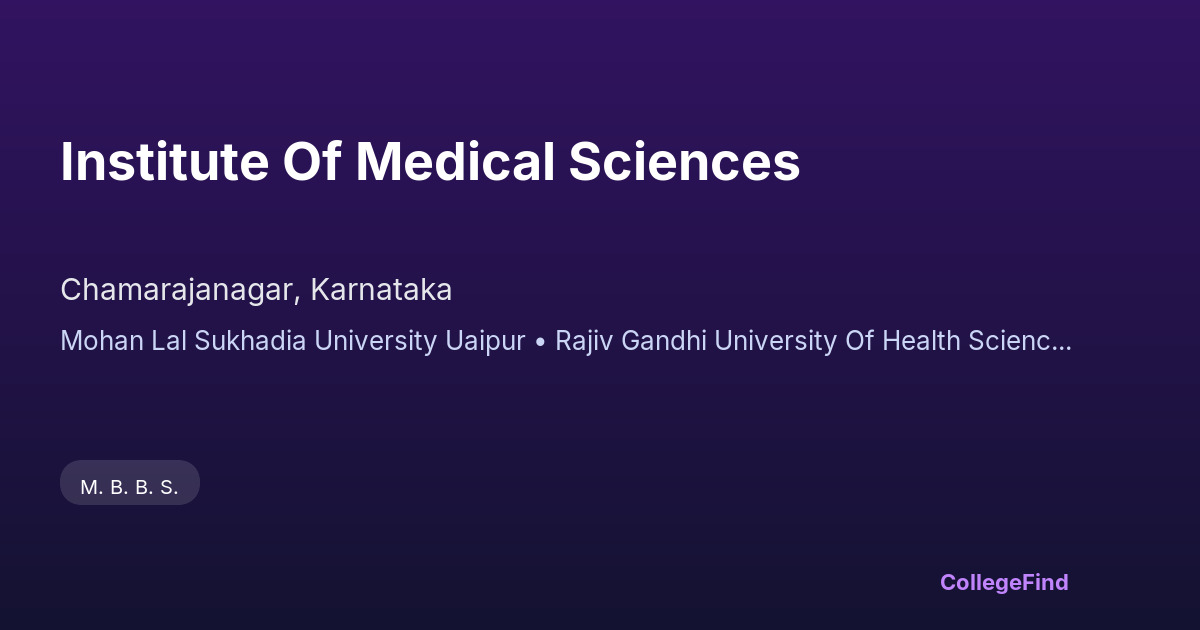 institute of medical sciences