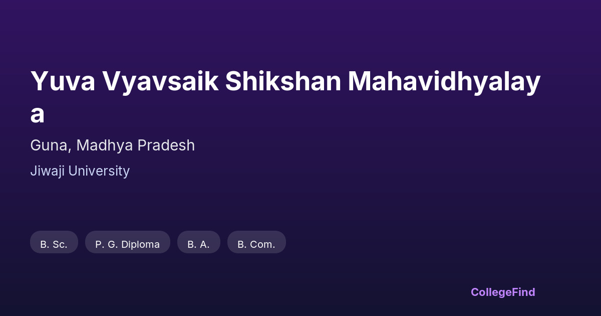 yuva vyavsaik shikshan mahavidhyalaya