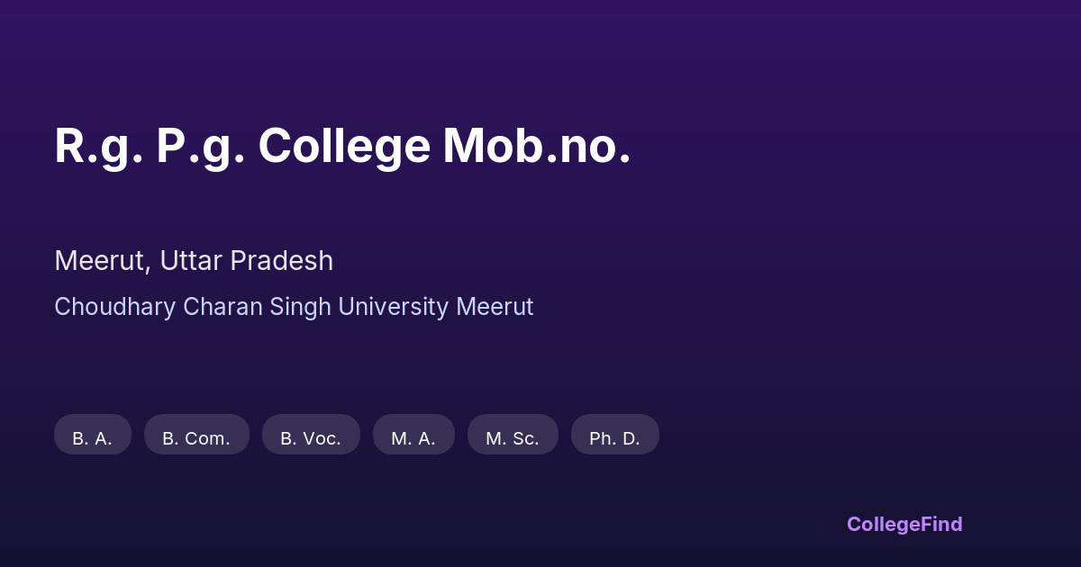 r.g. p.g. college mob.no.