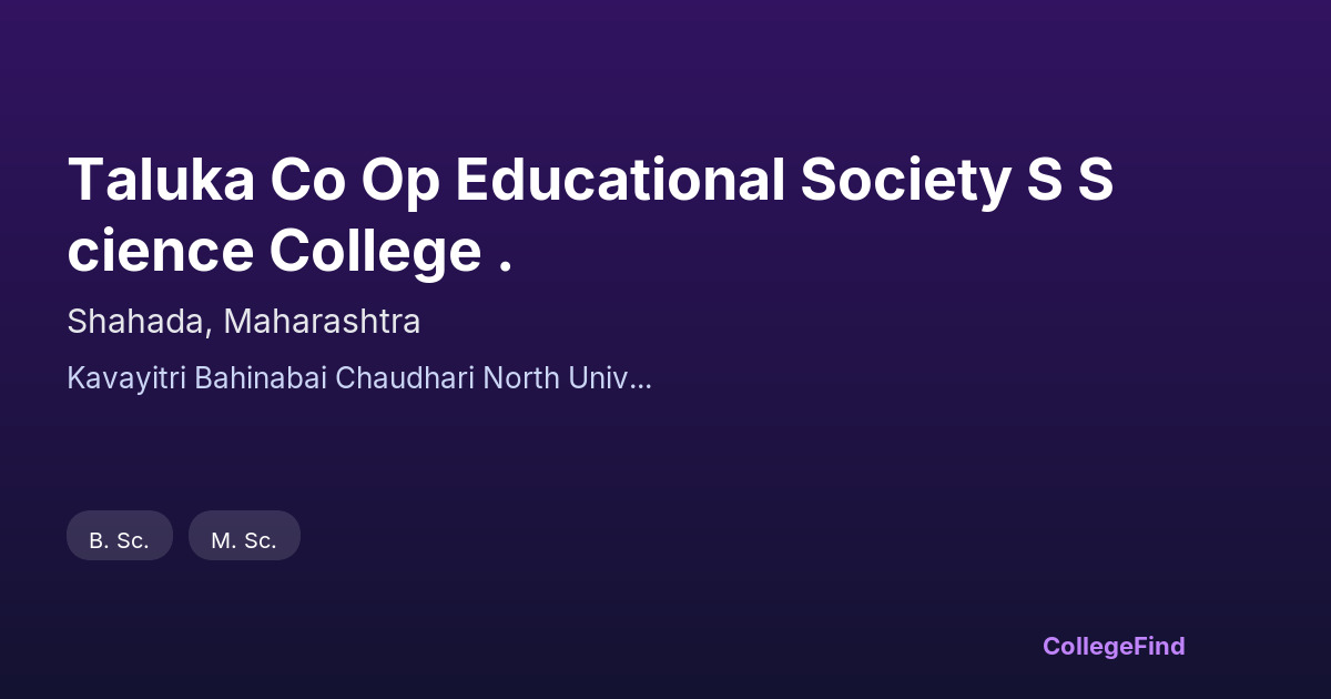 taluka co op educational society s science college .