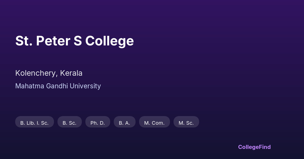 st. peter s college