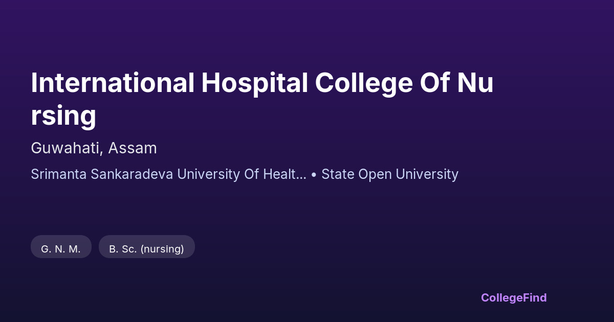 international hospital college of nursing