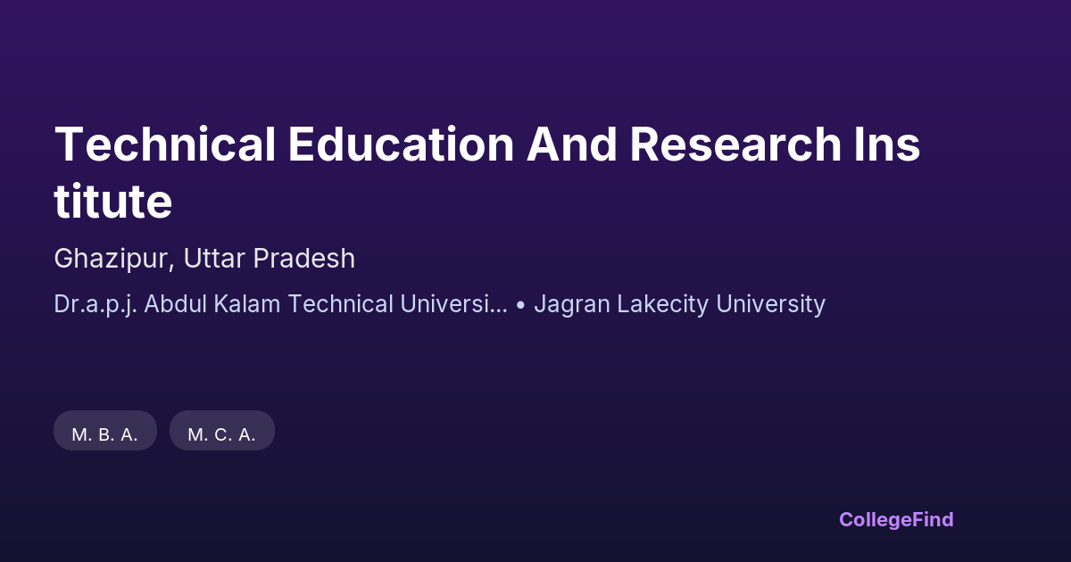technical education and research institute