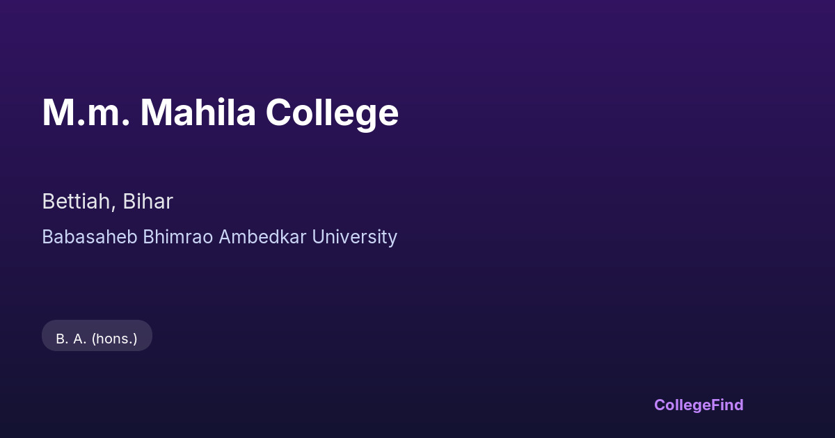 m.m. mahila college