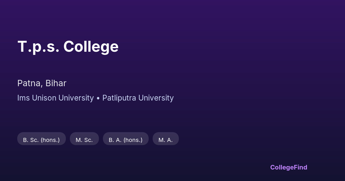 t.p.s. college