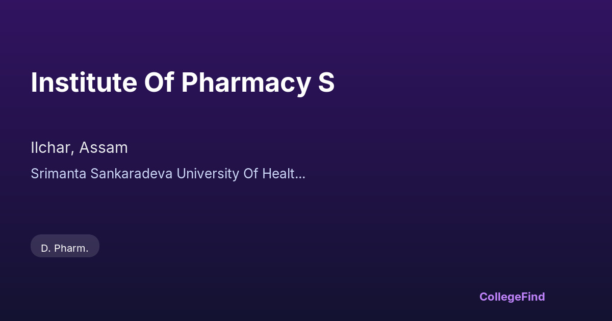 institute of pharmacy s