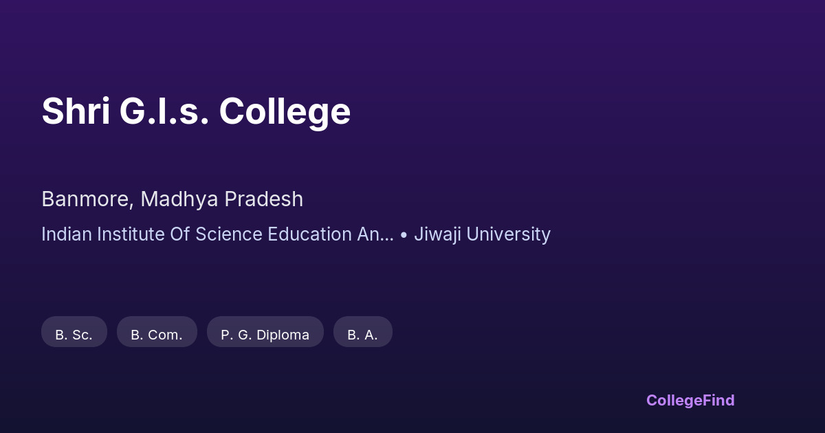 shri g.l.s. college