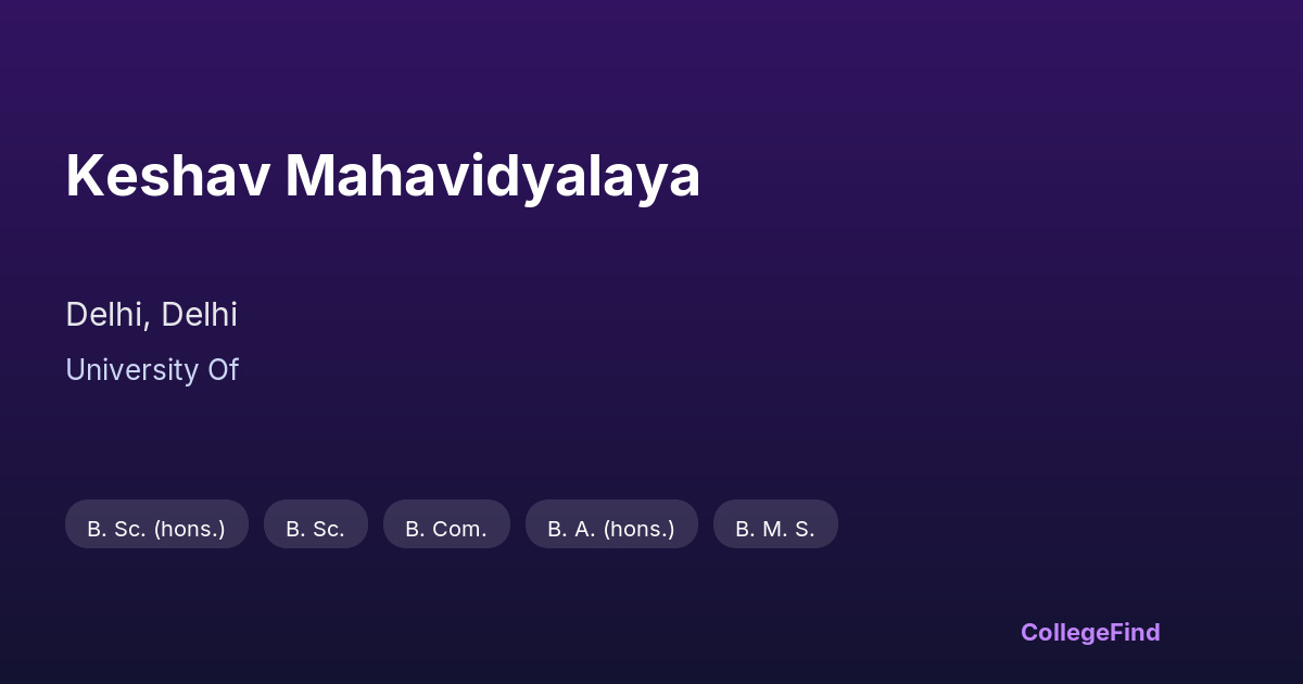 keshav mahavidyalaya