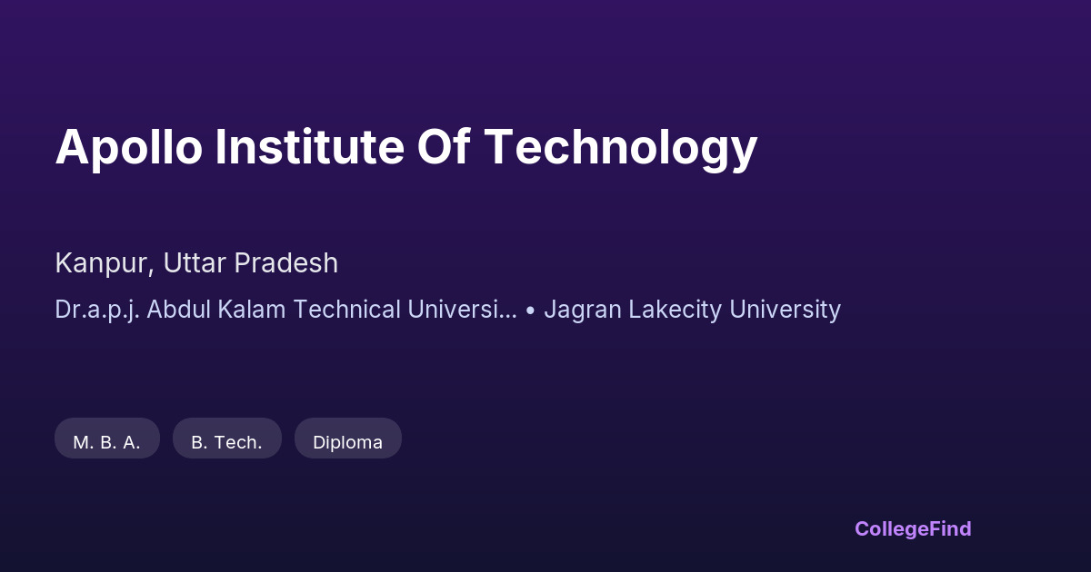 apollo institute of technology