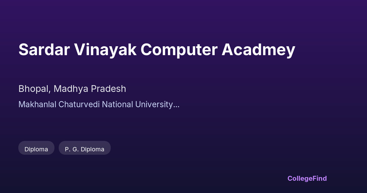 sardar vinayak computer acadmey
