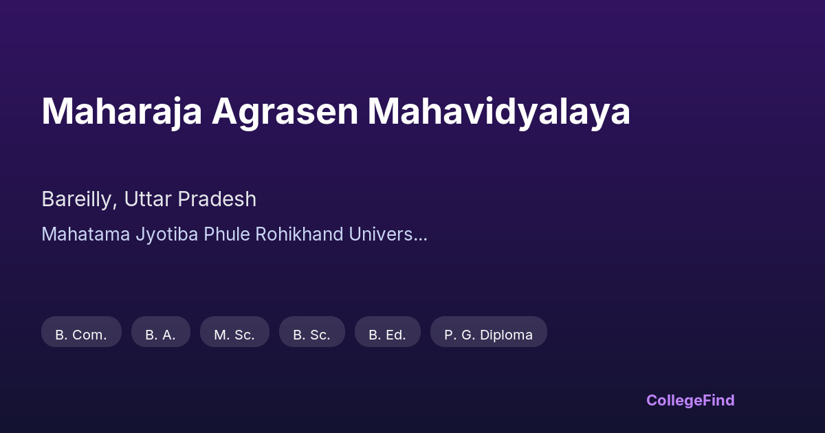 maharaja agrasen mahavidyalaya