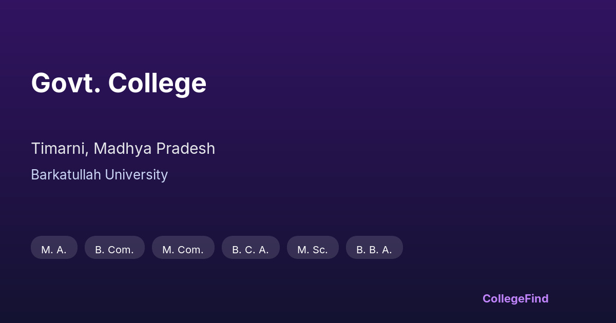 govt. college