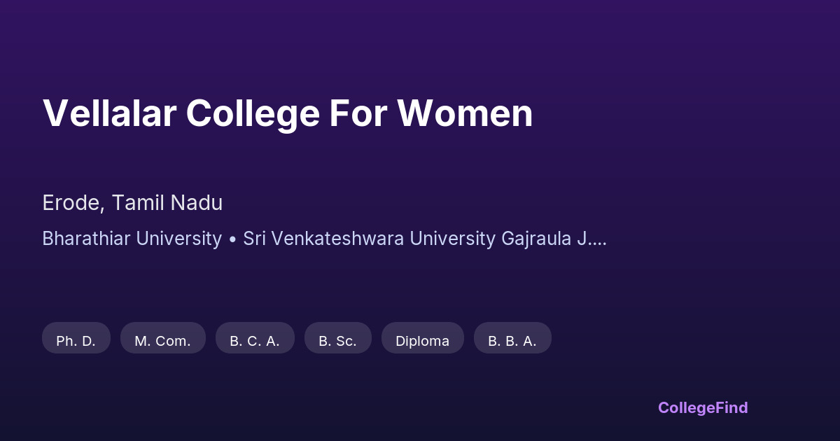 vellalar college for women