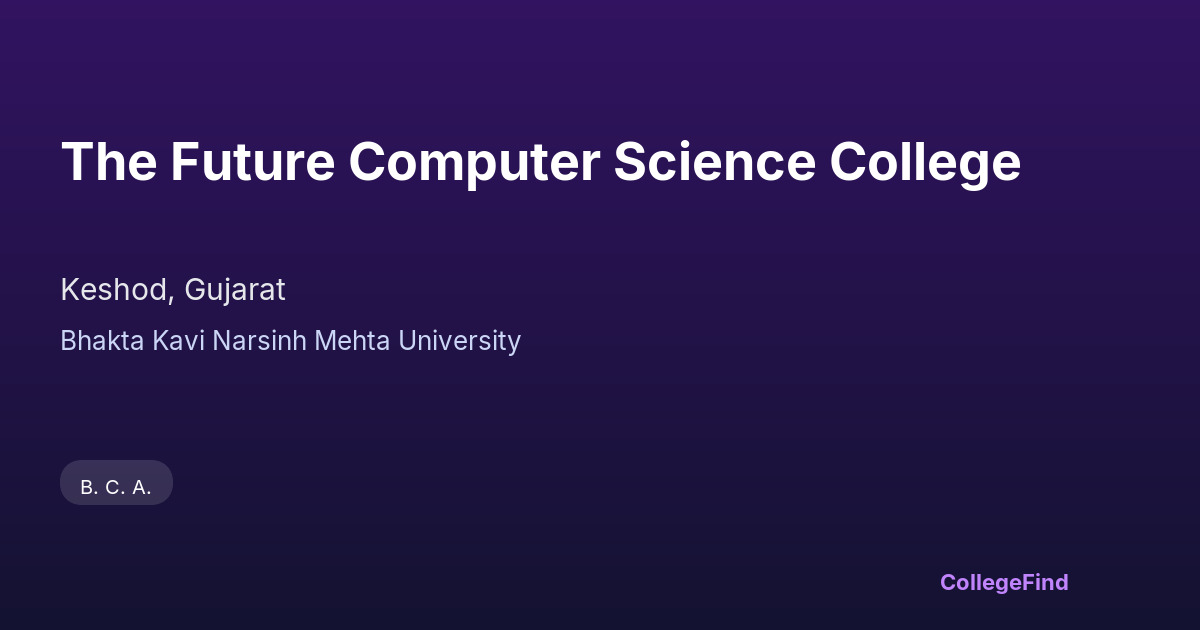 the future computer science college