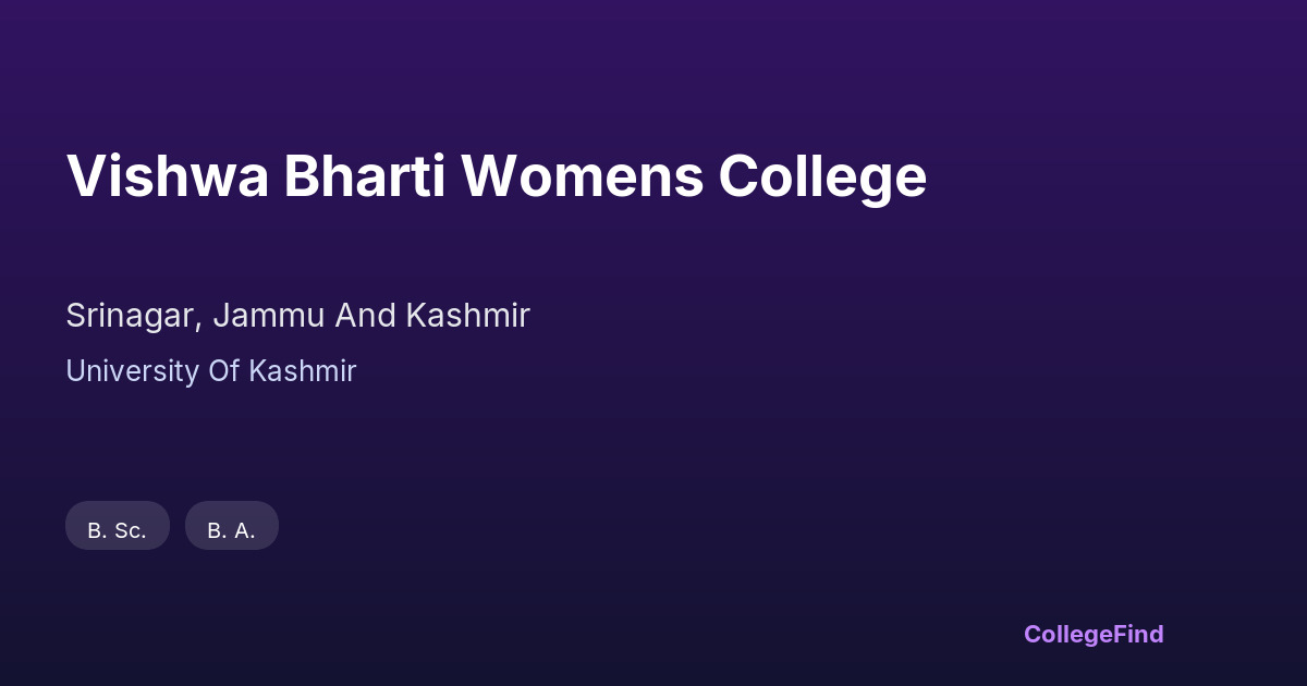 vishwa bharti womens college