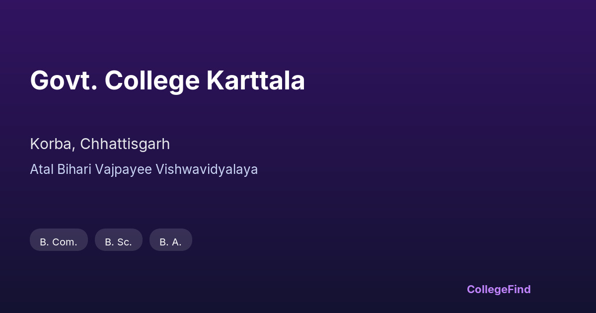 govt. college karttala