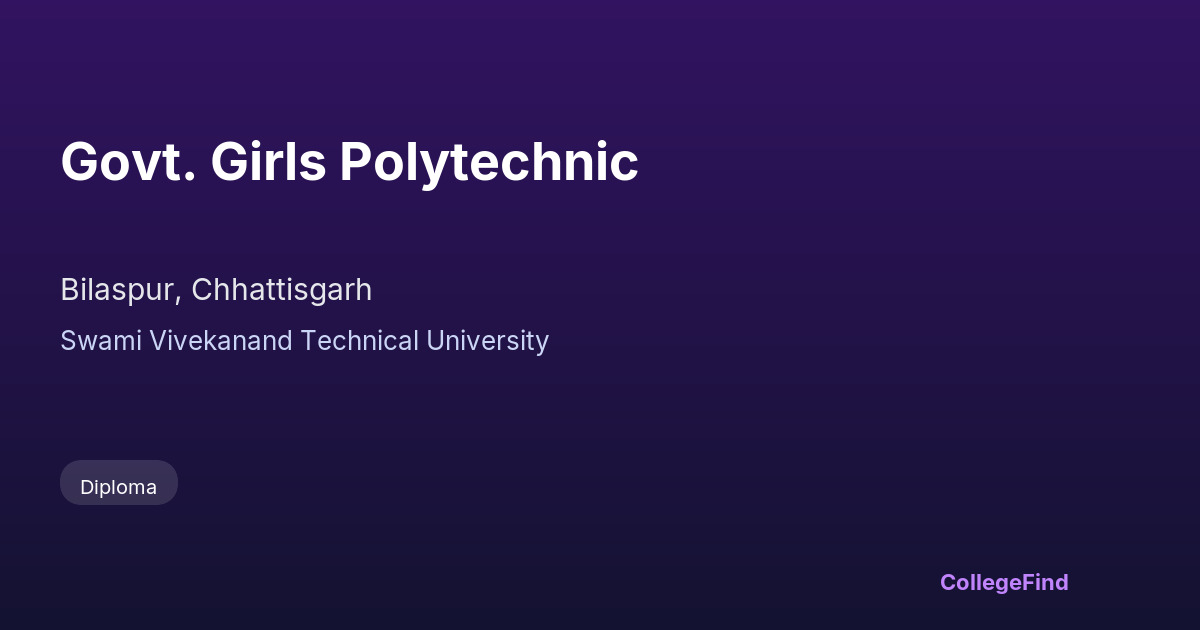 govt. girls polytechnic