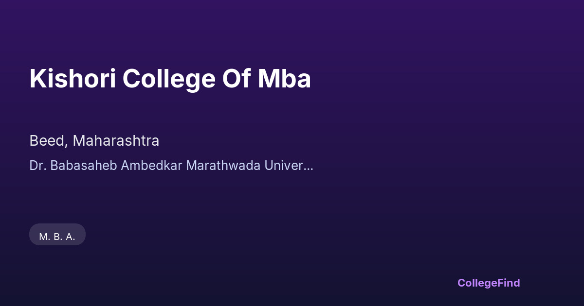 kishori college of mba