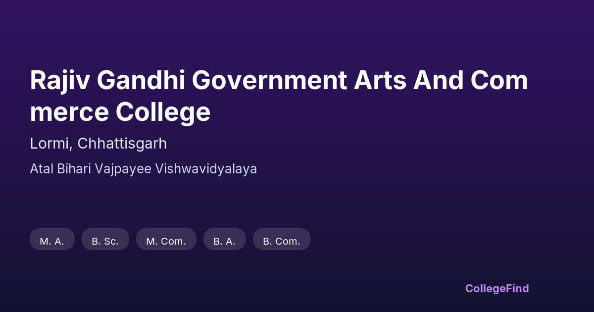 rajiv gandhi government arts and commerce college
