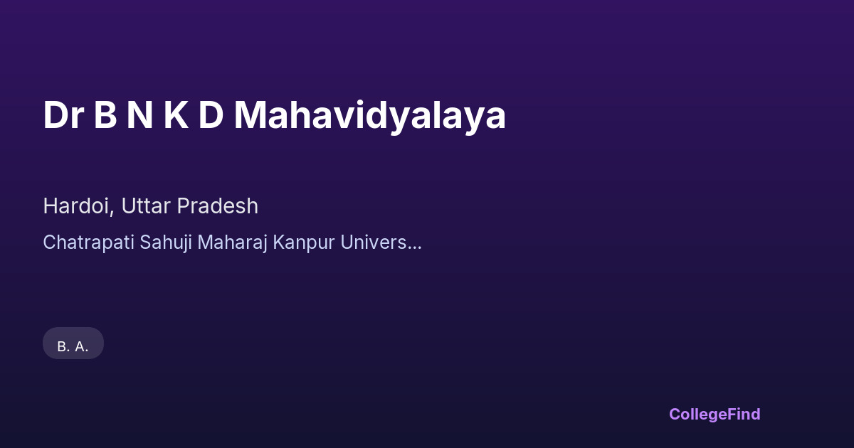 dr b n k d mahavidyalaya