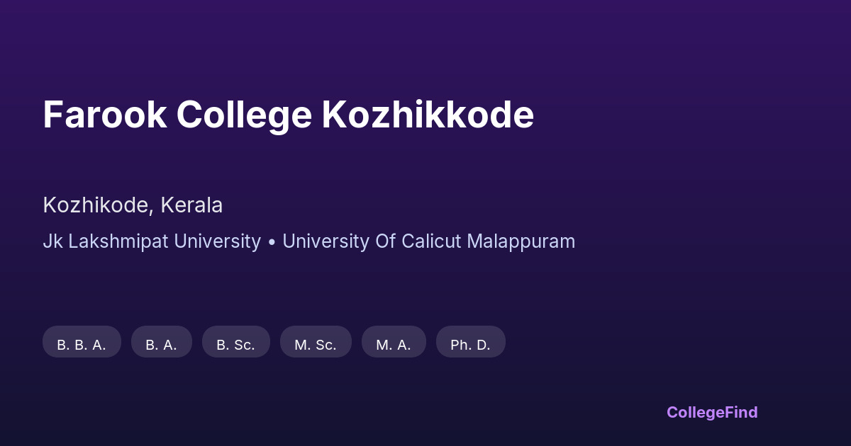 farook college kozhikkode