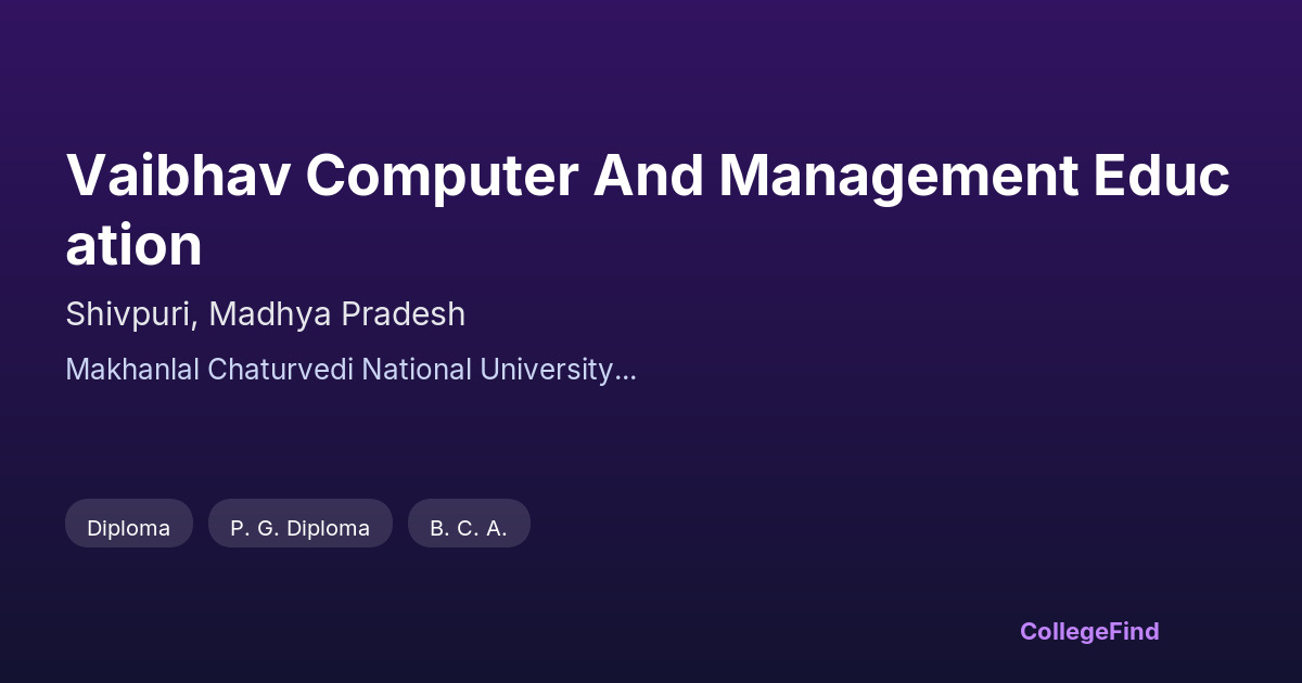 vaibhav computer and management education