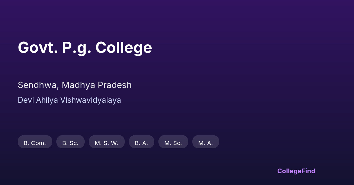 govt. p.g. college