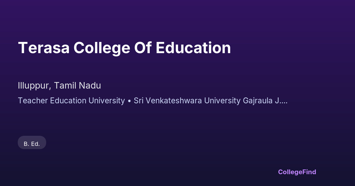 terasa college of education