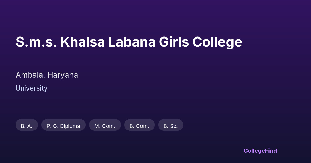 s.m.s. khalsa labana girls college