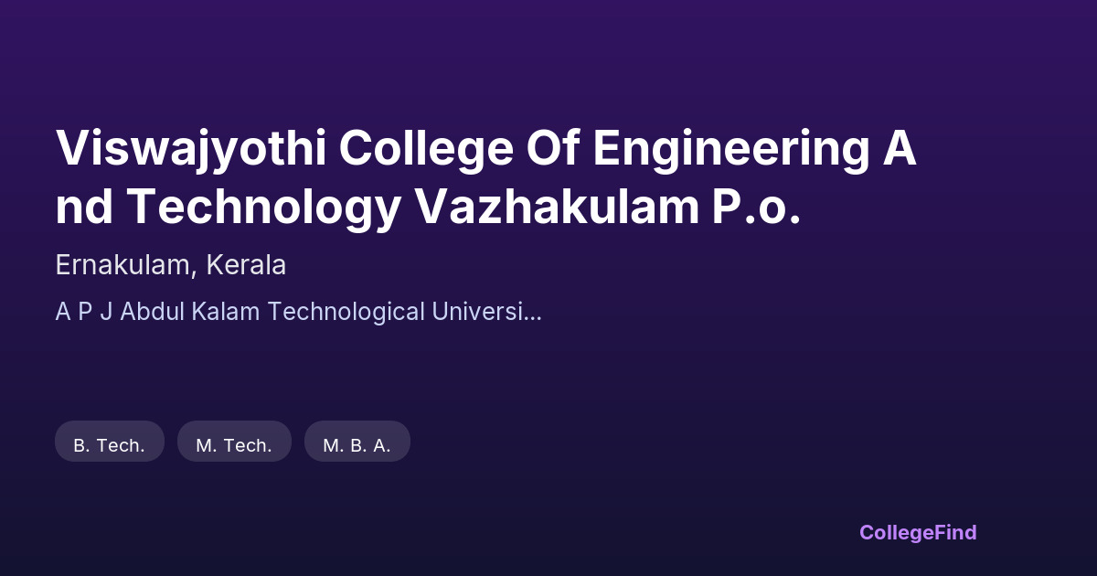 viswajyothi college of engineering and technology vazhakulam p.o.
