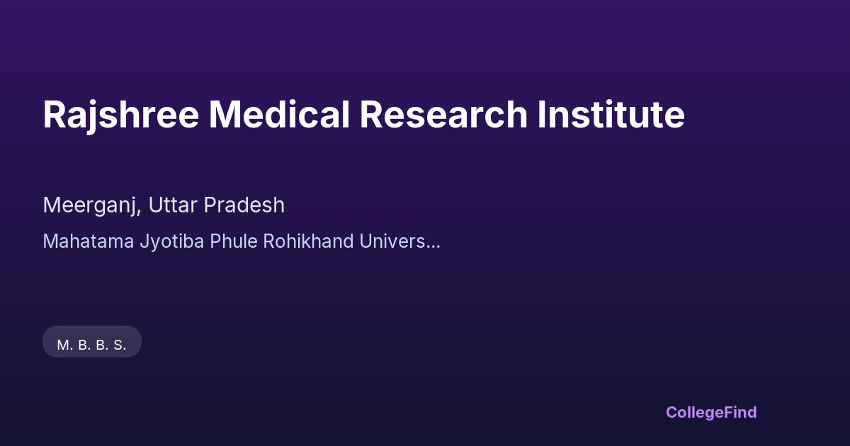 rajshree medical research institute