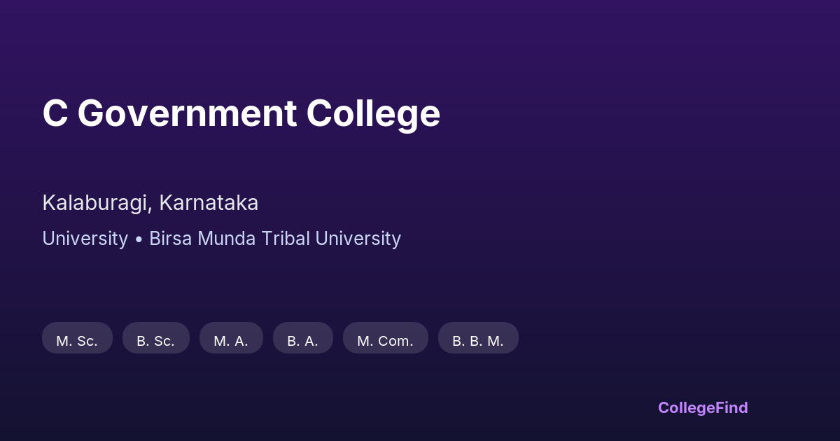 c government college