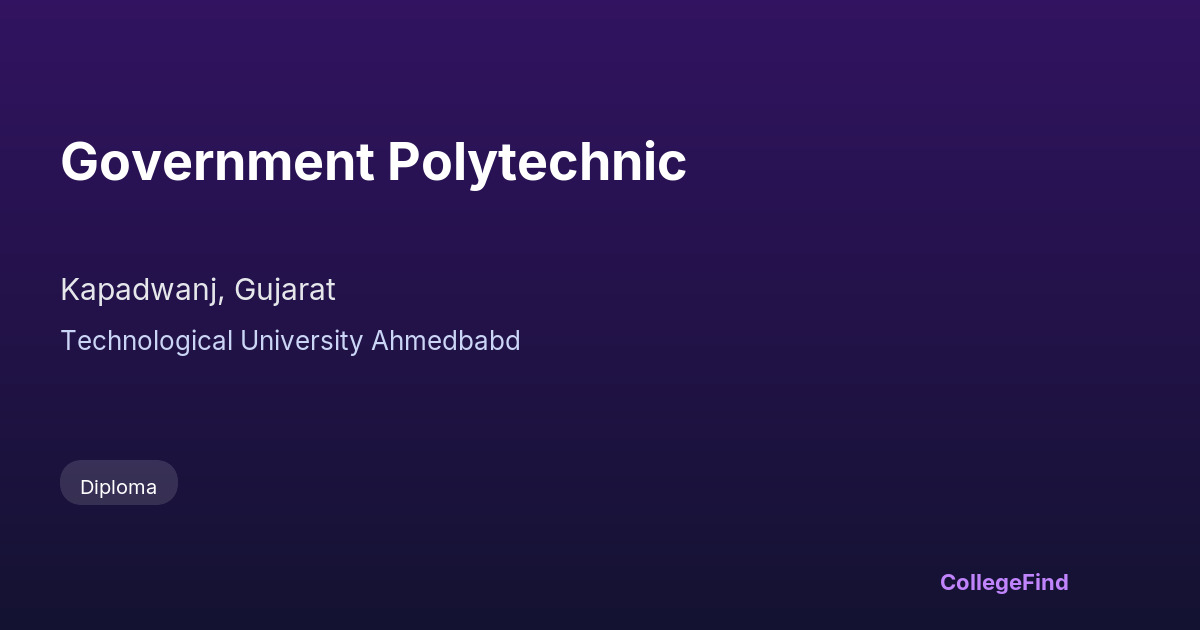 government polytechnic
