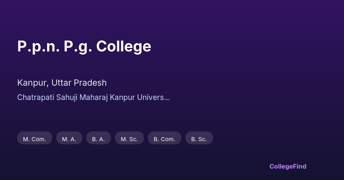 p.p.n. p.g. college