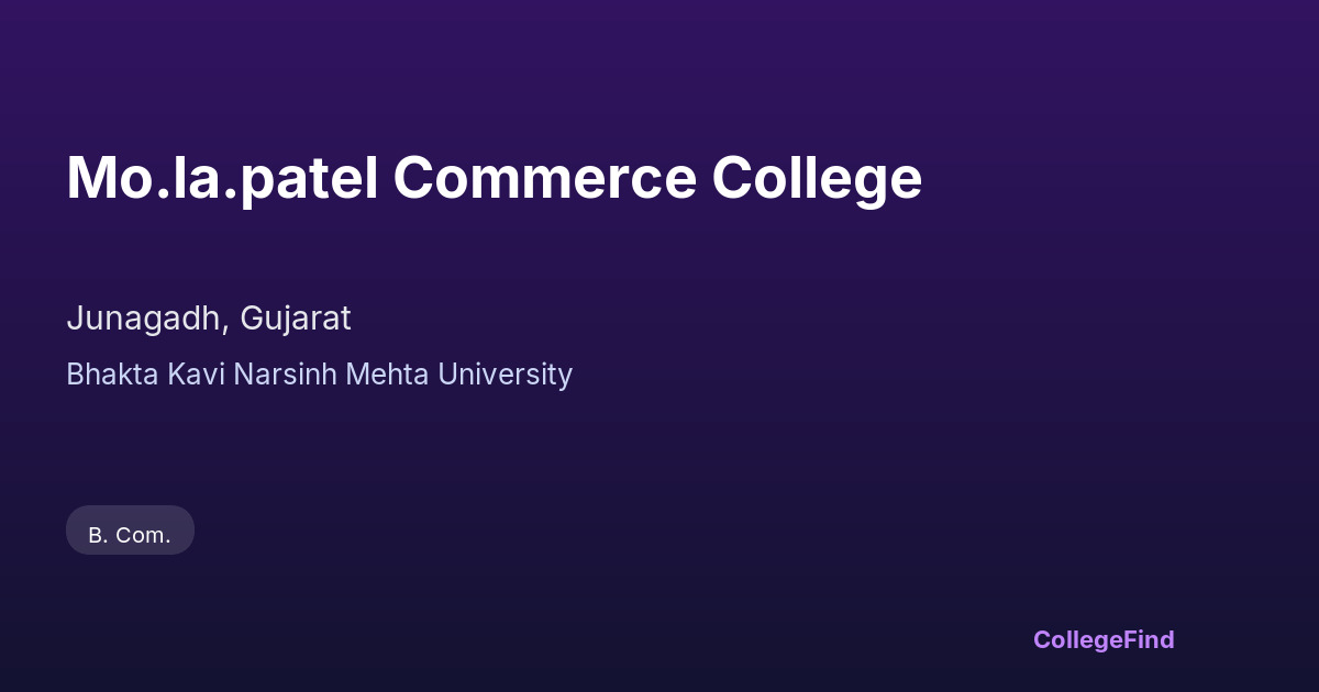 mo.la.patel commerce college
