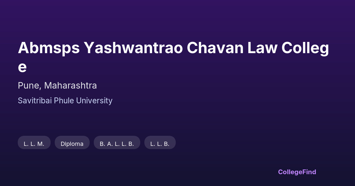 abmsps yashwantrao chavan law college