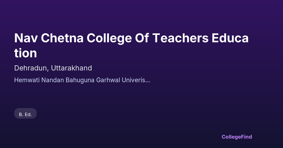 nav chetna college of teachers education