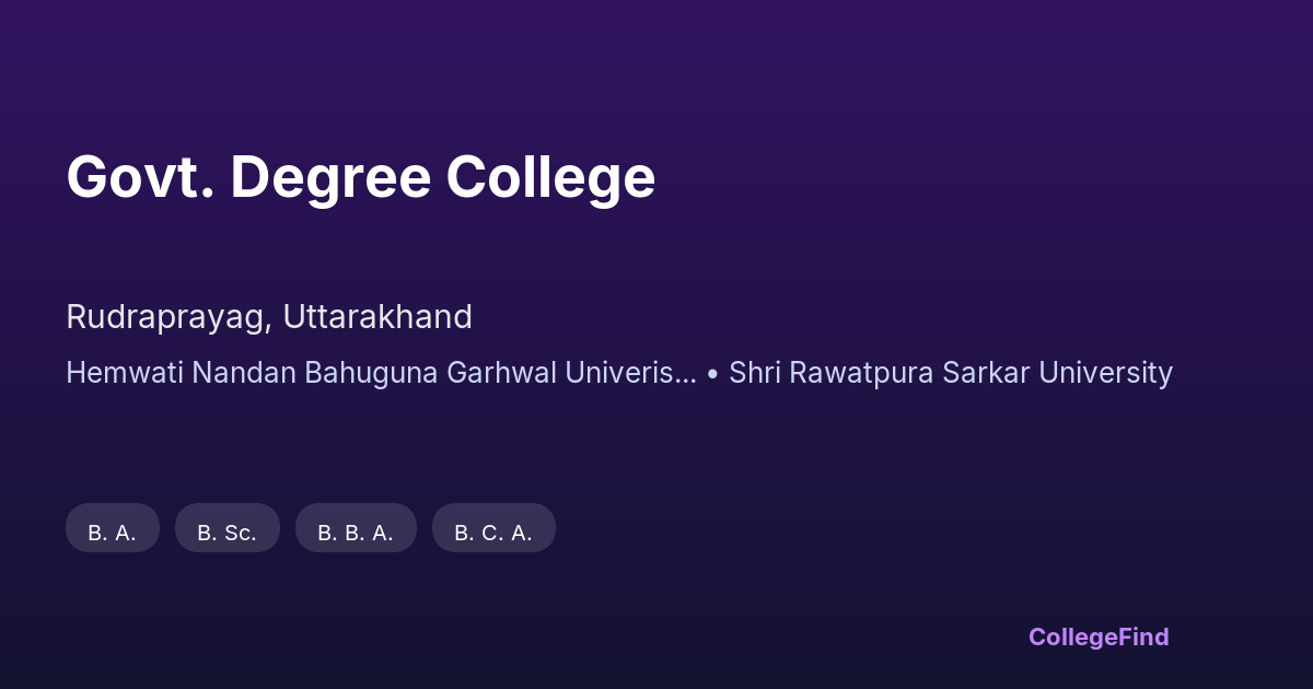 govt. degree college