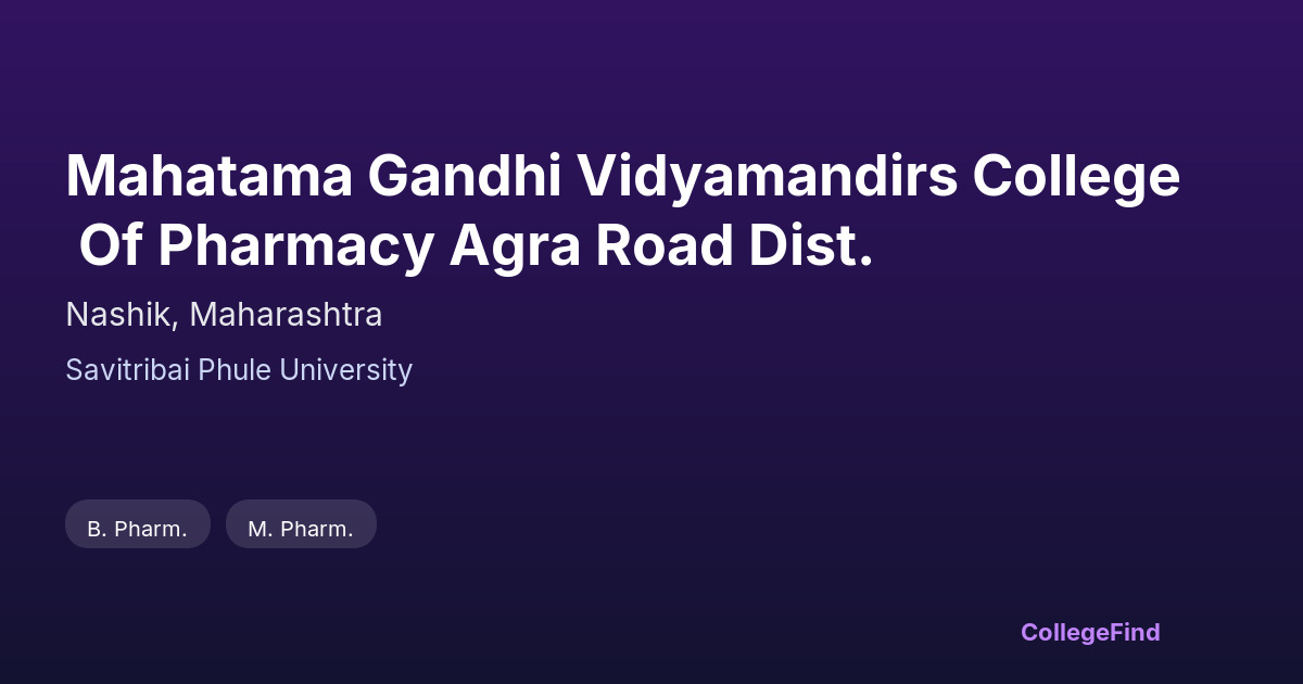 mahatama gandhi vidyamandirs college of pharmacy agra road dist.