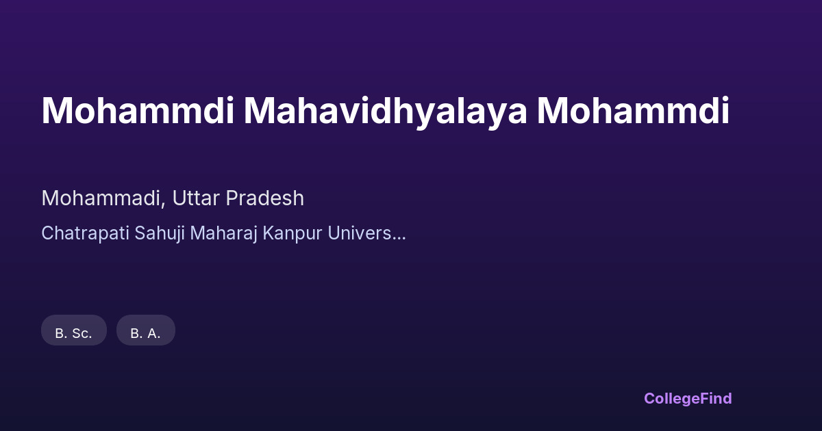mohammdi mahavidhyalaya mohammdi