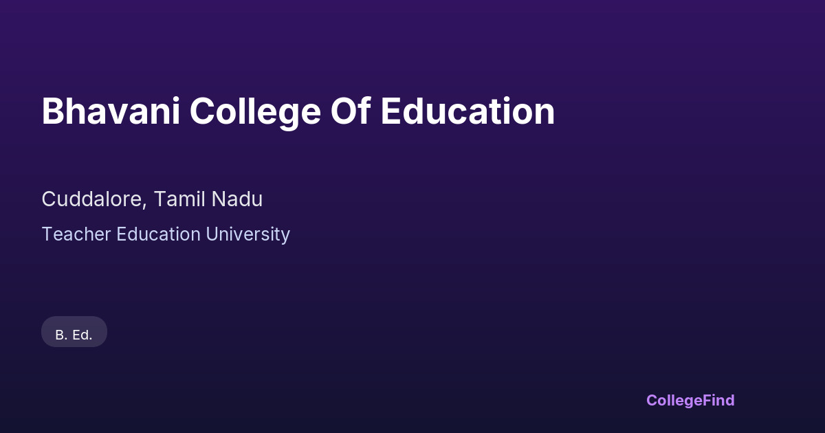 bhavani college of education