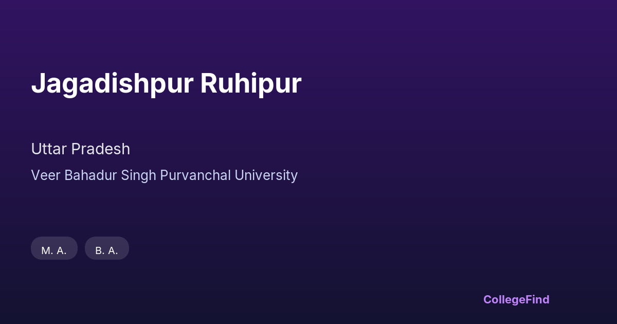 jagadishpur ruhipur